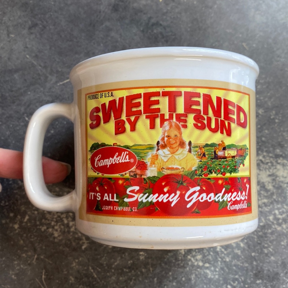 Campbells Mug delicious/sweetened by sun 2005. Dishwasher and microwave safe